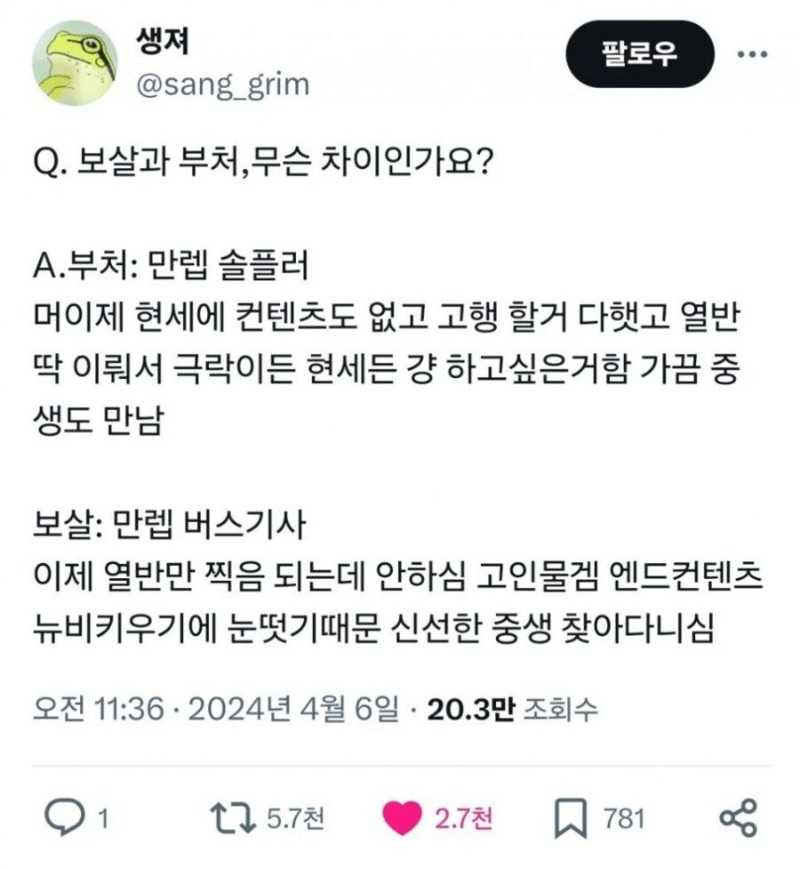 보살과부처의 차이