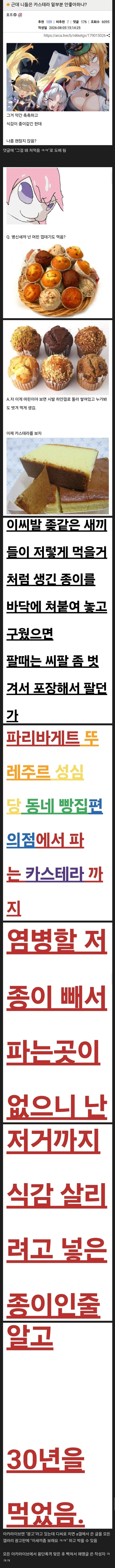 어제자 카스테라 사건