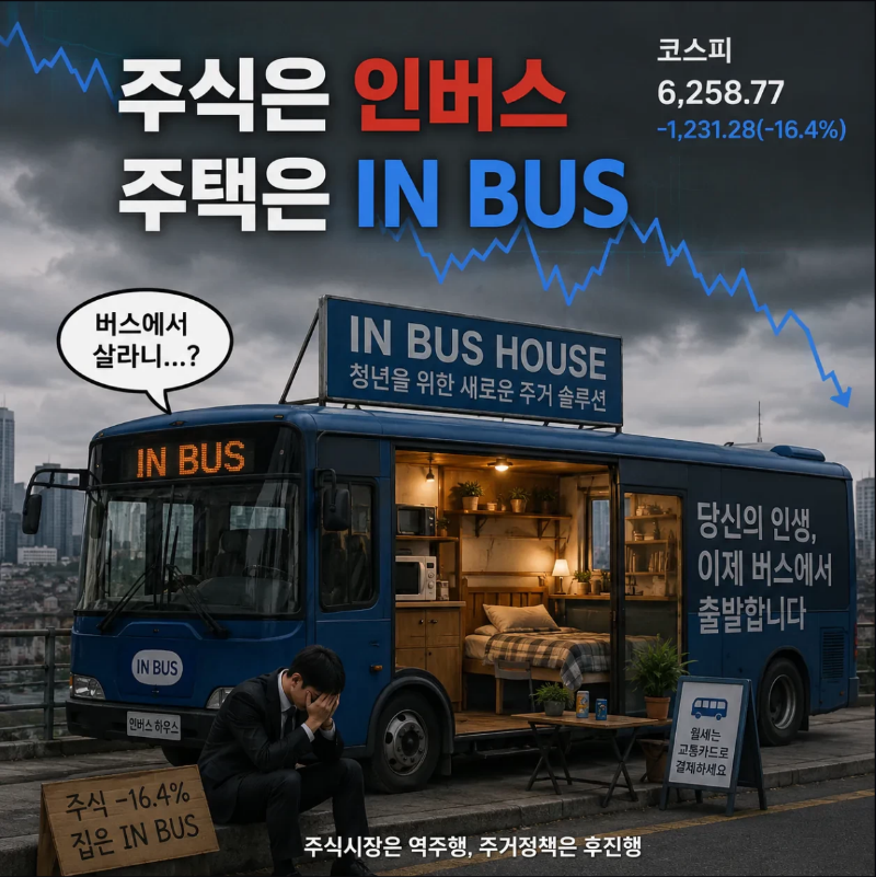 대한민국 청년들 근황... 주식은 인버스 주택은 IN BUS