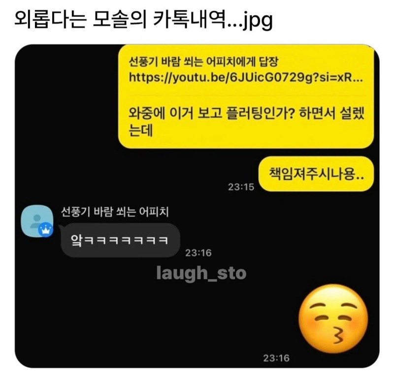 외롭다는 모솔의 카톡내역